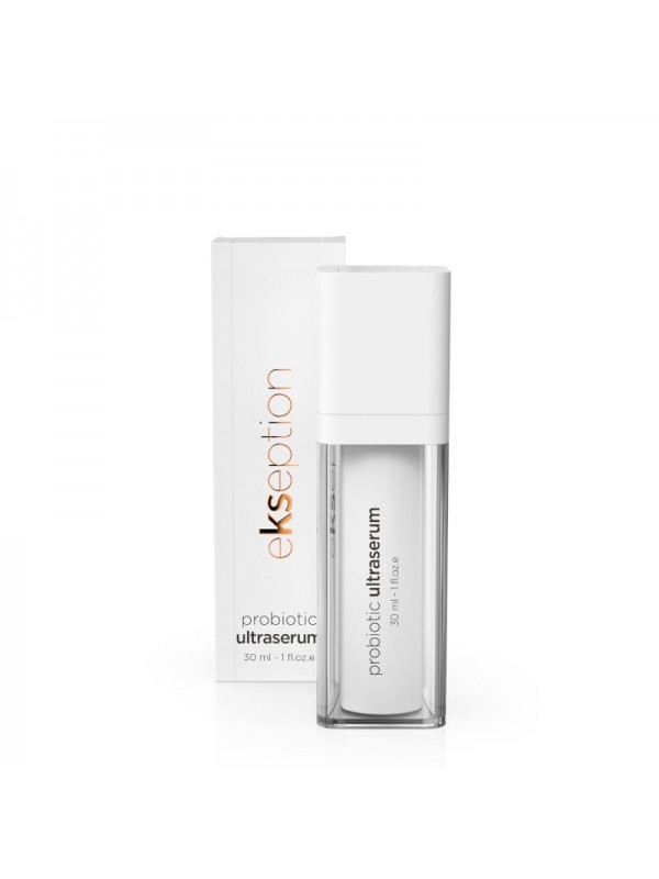 ekseption PROBIOTIC ULTRASERUM sausos ir jautrios odos serumas su probiotikais, 30 ml.